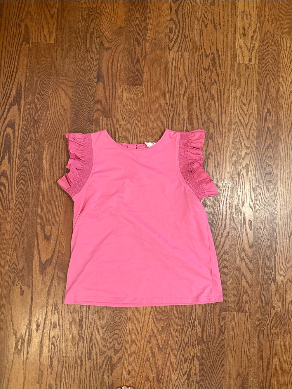 BiBi Hot Pink Ruffle Sleeve Top